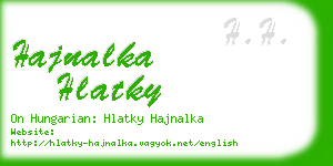 hajnalka hlatky business card